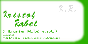 kristof rabel business card